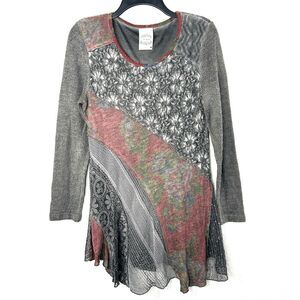 Y2K Top Sz M Whimsigoth Fairygrunge Cottagecore Whitchy Long Sleeve Tunic